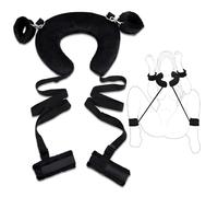 BDSM Bondage Restraints Sex Toys, Bed Restraints Kit with Soft U-Shaped Pillow & Handcuffs Neck to Ankle, Sex Straps Adjustable Cuffs BDSM Toys for Couples Sex Bondage Restraints Set