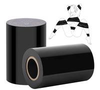 BDSM Bondage Restraints Tape Set - Adult Toy Sexual Restraint Tape Reusable Pull-up Binding PVC Static Electrostatic Tape for Couples 82ft (2 Rolls)Black