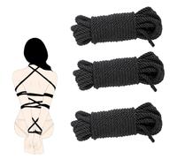 BDSM Bondage Rope Sex Restraints Adult Toys SM Starter Set for Women Men Couples 32 Feet/10m, 3 Pack (Black)