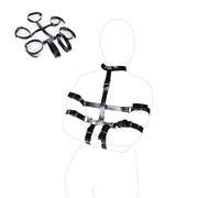BDSM Bondage Set for Beginners and Couples - Leather Restraint Kit with Handcuffs, Collar, Harness, and Bed Restraints - Versatile Fetish Accessory for Roleplay and Erotic Fantasy