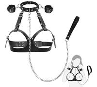 BDSM Bondage Sex Breast Restraints Set Adjustable Size Bondage Lingerie Games for Adults Adjustable Strap Bra Restrictions on Sex Toys for Couples