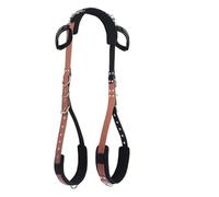 BDSM Bondage Sex Toy Kits with Adjustable Handcuffs Ankle Restraints Harness Set for Couple Erotic Bed Play Brown One Size