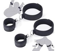 BDSM Bondage Sex Toys Restraints, Couples Sex Toy Handcuffs Adjustable Sex Cuffs Sex Restraints Straps Wrist-to-Thigh, Restraint Set Adult Sex Toys for Couple