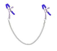 BDSM Clitoris Nipple Clamps for Men Slave Adult Games Breast Sex Toys for Women Couple Multiple Colors Nipple Clip Stimulator Accessories Blue One Size