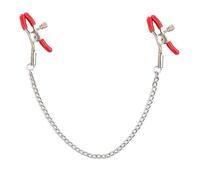 BDSM Clitoris Nipple Clamps for Men Slave Adult Games Breast Sex Toys for Women Couple Multiple Colors Nipple Clip Stimulator Accessories Red One Size