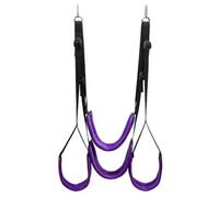 BDSM Door Sex Swing, Bondage Slave Leather Soft Plush Slings with Adjustable Straps, Sex Furniture Hanging Door Swing Holds Up to 300Lbs Erotic Toys for Couples Purple One Size