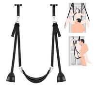 BDSM Door Sex Swing Sex Toys Bondage Restraints Slave Leather Soft with Adjustable Straps,Indoor Ceiling Swing Sex Sling Adult Sexy Toys for Couples,BDSM Kits,Room Game,Hold up to 300lbs/135KG
