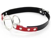 BDSM Erotic Mouthpiece Adjustable Leather Strap Metal O-Ring Mouthpiece Fetish Expander Bondage Sex Game, SM Erotic Toy Flirting Slave Couple Role-Playing