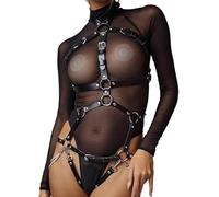 BDSM Full Body Bondage Set SM Bondage Set Leather Sexy Underwear Fetish Chest with Couple Sex Toys Female Adult BDSM Sex Games Play Sex Toys