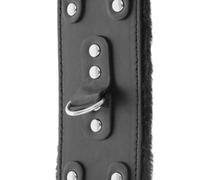 Bdsm handcuffs in black fur fetish, Poids 0.175 Kg