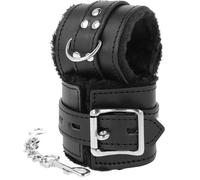 Bdsm handcuffs in black premium fur, Poids 0.207 Kg