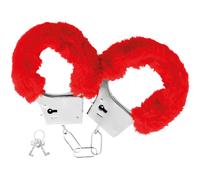 Bdsm handcuffs in red fur, Poids 0.080 Kg