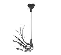 BDSM Heart Whip Slave Flirting Leather Horse Whip Spanking Flogger Tassel Bondage Restraints Sex Toys for Couples BDSM Toys Black Type Two One Size