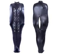 BDSM Leather Bondage Sleeping Bag Sauna Bag Bondage Body Hip Zipper Straitjacket Arm Bags Handcuffs Shackles Sex Lingerie BDSM Toys for Men and Women(L)