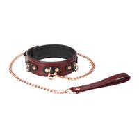 BDSM Leather Collar and Lead - Noblesse Collection - MEO Bondage Germany