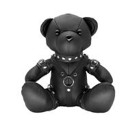 BDSM Leather Teddy Bear - Black Bruno - The Dark Classic