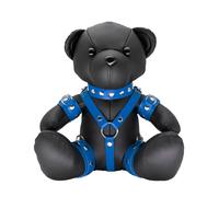 BDSM Leather Teddy Bear - Blue Benny - The Loyal Plaything