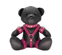 BDSM Leather Teddy Bear - Pink Patty - The Cheeky Submissive