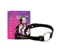 BDSM Metal O-Ring Mouth Harness - Adjustable Bondage Gear for Roleplay and Kinky Fun, Open Gag Restraint for Oral Play, Couples BDSM Equipment for Bedroom Play