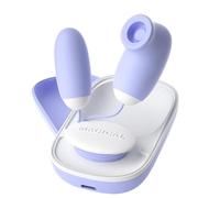 BDSM Mini Sucker Dildo G Spot Vibrators 12 Modes Anal Clitoral Nipple with Sucking Licking Thrusting Stimulation for Woman (Purple)