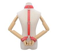 BDSM Neck to Wrist Restraints Bondage Set Sexy Toys Slave Frisky Beginner Female Restraints kit Props Collar Back Handcuffs Couple SM Sex Game Tool with Adjustable Straps Bed Adults Play