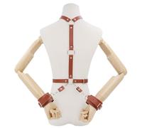 BDSM Neck to Wrist Restraints Bondage Set Sexy Toys Slave Frisky Beginner Female Restraints kit Props Collar Back Handcuffs Couple SM Sex Game Tool with Adjustable Straps Bed Adults Play