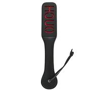 BDSM Paddle with Reverse Text - Ouch! - Black and Red Faux Leather THE ROOM OF DOOM
