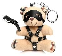 BDSM Plush Teddy Bear Kinky Gag Gift Keychain for Men Women Couples & Friends. Cute Soft Teddy BDSM Bear in Bondage. 1 Piece - Beige