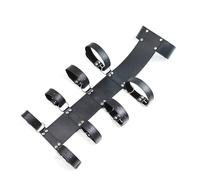 BDSM Restraints Bondage Toy for Adult Sex Toys Frisky Beginner Behind Back Handcuffs Collar Mouth Gag Couple Slave Sex Game Tool Black One Size