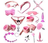 BDSM Restraints Sex Toys 16pc Bondage Restraints Set Fetish Bed Restraints Kits for Beginners,Gang Ball Play, Vibrators Massagers, Bondage kit for Couples Sex
