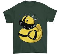 BDSM Rubber Duck Funny Bondage Mens T-Shirt 100% Cotton Forest Green 2XL