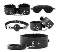 BDSM Set, Sexual Restraint Equipment and Accessories, 5PCS Set of Couple Sex Toys, Adult Couple Sex Toy Restraint Set, Sexual Restraint, Couple Sex Toy Adjustable Restraint Mouth Ball Eye mask Set.