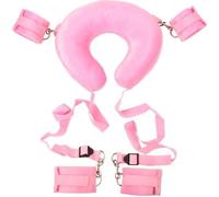 BDSM Sex Bondage Restraints Kit for Ankles & Wrists Bar Sex Handcuffs Bracelets for Women Fuzzy Hand Cuff Set for Adult Bedroom with Safety Release Pink Sex Resistance Bands Strap Sweatshirt -K98