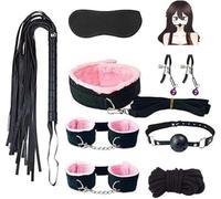 BDSM Sex Bondage Restraints Kit for Ankles & Wrists Bar Sex Handcuffs Bracelets for Women Fuzzy Hand Cuff Set for Adult Bedroom with Safety Release Pink Sex Resistance Bands Strap Sweatshirt