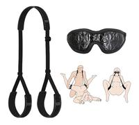 BDSM Sex Bondage Thigh Sling - Bed Restraints with Soft Eye Mask & Adjustable Legs Restraints, Couples BDSM Sex Toys, Adult Beginner Bondage Toys for Women or Gay