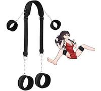 BDSM Sex Bondage Thigh Sling, Neck to Thigh Bondage Restraints Handcuffs Thigh Cuffs Adjustable Sex Straps, Adult Sex Toys Bondage Gear & Accessories for Couple Kinky Beginner Leg Straps Tie Set Rope