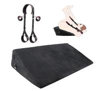BDSM Sex Restraint Set- 47cm Sex Cushion Position Pillow with Adjustable Sex Strap, Multifunctional Foam Support Sex Ramp Furniture for Couple Deep Position, Sex Bondage Thigh Sling for Women Men
