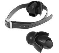 BDSM Silicone Mouth Gag with Tongue Fixation & Mouthpiece - Adjustable SM Mouth Gag Made of Imitation Leather - High-Quality Bondage Sex Toy for Slave & Fetish Sessions - Unisex & one Size fits All