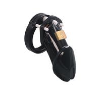 BDSM Soft Silicone Chastity Cage - Breathable Birdcage Design for Long-Term Wear Comfortable Lockable Cage Sex Toys Bondage Gear & Accessories Black L