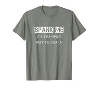 BDSM Spank Me Naughty Kinkster Daddy Submissive Kink Tshirt T-Shirt, Men, Olive Heather, 3X-Large