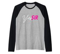 BDSM Submissive Shirts: Yes Sir? Raglan Baseball Tee
