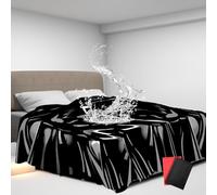 BDSM Waterproof Sex Sheets Sex Toys, Mess-Proof Sheets for Sex Games, Reusable Playtime Bed Sheets Sex Furniture for Bedroom, Adult Sex Things for Couples Kinky (2Pcs Black+Red)