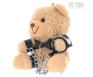 BDSM Yogi Teddy Bear for Submissive Role Play and Fetish Fun, Size 11.5 cm x 10.7 cm, Poids 0.066 Kg, Color Black