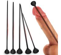 BDSMAGE 5pcs Silicone Urethral Sound Catheter Plug Training Set with Strong suction cup, Penis Plug Urethra Plug Dilator for Adult Toys for Men Gifts, Prostate Stimulation Urethral Dilator Masturbatio