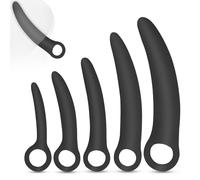 BDSMAGE Dilator Set for Women with 5 Vaginal Trainers Silicone, Adult Toys for Women Extremely Hard, Anal Plug for Women, Dilator Urethral Sounding, Adult Toys for Women Solo (Black)