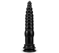 BDSMAGE Large Huge Butt Plug 12.8 Inch Anal Beads, Anal Stimulation Anal Toys Anal Trainer Masturbation Erotic Sex Toys for Women Men Couples (Black)