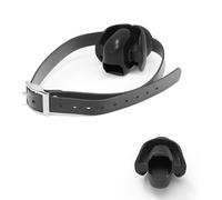 BDSMAGE Mouth Gag Bondage Sex Gag, Mouth Ball Gag Adjustable Leather Strap Open Mouth Gag Fetish BDSM Erotic Sex Toys for Couples (Black)