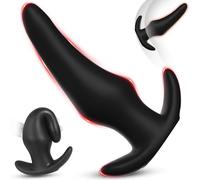 BDSMJOY 3.0 Anal Toys Anal Hook Anal Plugs Anal Dildo Black Dildo Tapered Tip Dildos for Beginner,G Spot & Anal Training,Butt Plug Sex Toys for Women Men Couples Anal Trainer Sex Games (M)