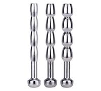 BDSMJOY 3PCS Stainless Steel Urethra Probes Dilator Set, Hollow Penis Plug Dilator Masturbation Urethral Plug Dilators for Men Couples, Urethral Sound Catheter Plug Penis Training (5mm+6mm+7mm)
