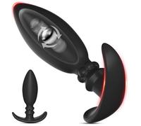 BDSMJOY Anal Plug Silicone, Anal Plug for Women Men, Butt Plug with Built-in Steel Ball, Adult Sex Toy Butt Plug for Couples (M)